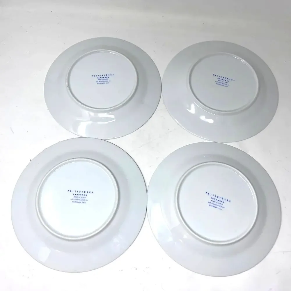 Pottery Barn Hanukkah Plate Set of‎ 4 Salad Dessert 8.5